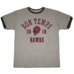 T-Shirt City Apparel True Blood Bon Temps Football Ash Gray With Ringers T-shirt Men's Shirts