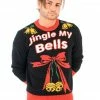 Costume Agent Jingle My Bells Hanging Decoration Tacky Ugly Christmas Xmas Sweater Sweaters & Sweatshirts 1 Costume Agent Jingle My Bells Hanging Decoration Tacky Ugly Christmas Xmas Sweater Sweaters & Sweatshirts