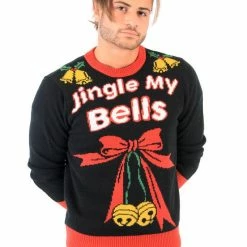 Costume Agent Jingle My Bells Hanging Decoration Tacky Ugly Christmas Xmas Sweater Sweaters & Sweatshirts