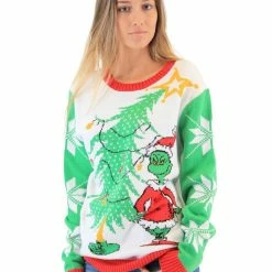 Junk Food Grinch As Santa Ugly Christmas Sweater Sweaters & Sweatshirts 7 Junk Food Grinch As Santa Ugly Christmas Sweater Sweaters & Sweatshirts