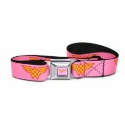 Trevco Wonder Woman Logo Pink Adult Seatbelt Belt
